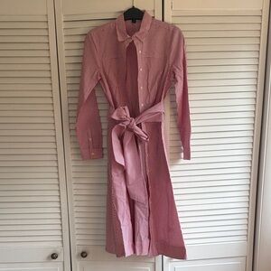 Striped Long-Sleeve JCrew Shirt Dress